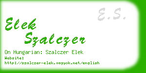 elek szalczer business card